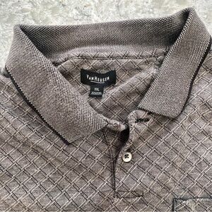 Van Heusen Men’s Long Sleeve Polo Shirt with Front Pocket